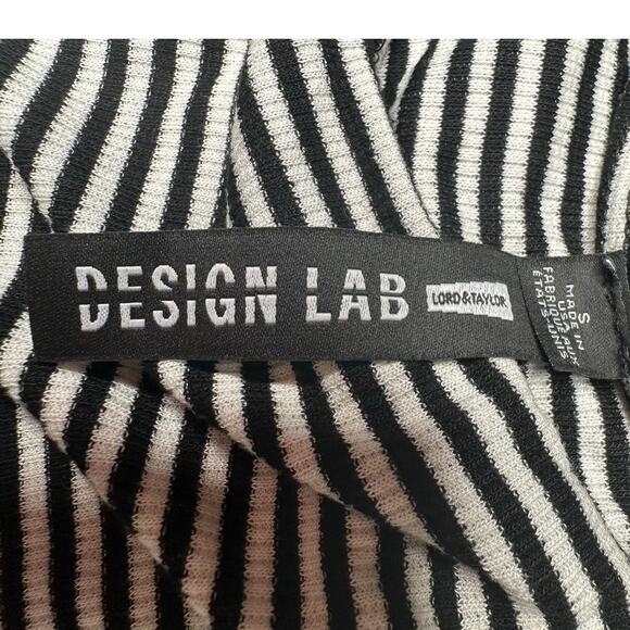 Design Lab: Black and White Stripe Off-the-Shoulder Bodysuit - Picture 5 of 5